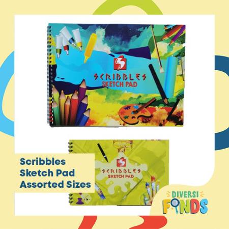 Scribbles Sketch Pad or Drawing Pad - 6 x 9 or 9 x 12 inches - 20sheets / pad