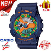 G Shock GA110 Blue Sport Watch - Dual Time, Waterproof