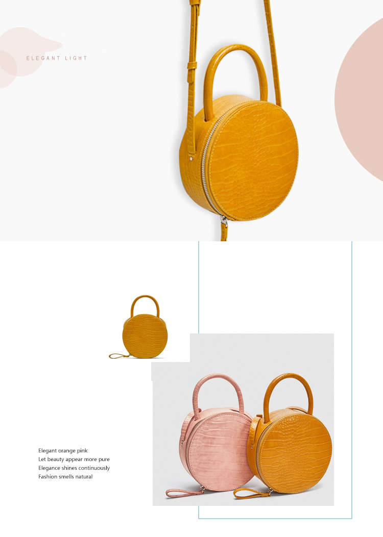 ZARA Original Women Bag Simple Fashion Yellow Round New Shoulder Mini Messenger Bag Lazada PH