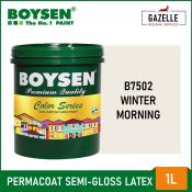 Boysen Winter Morning B7502 Semi-Gloss 1L Acrylic Latex Paint