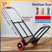 Heavy Duty Foldable Aluminum Shopping Trolley Cart - Versatile Utility