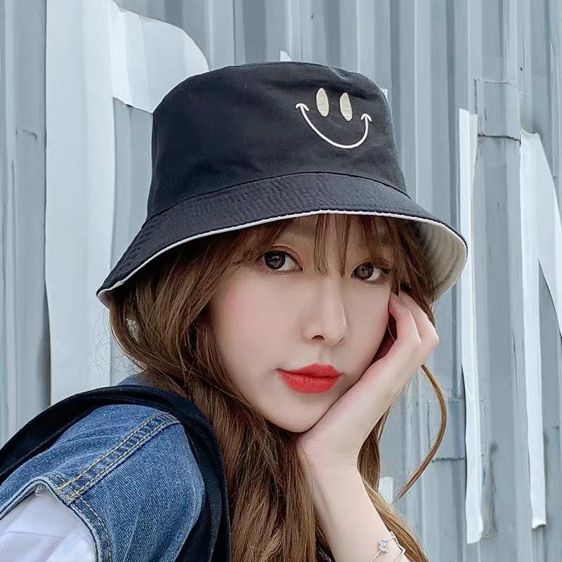 Fashion Hip Hop Bucket Hat Unisex smile 
