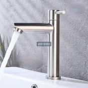 304 Stainless Steel Lavatory Basin Faucet Cold Tap 18cm