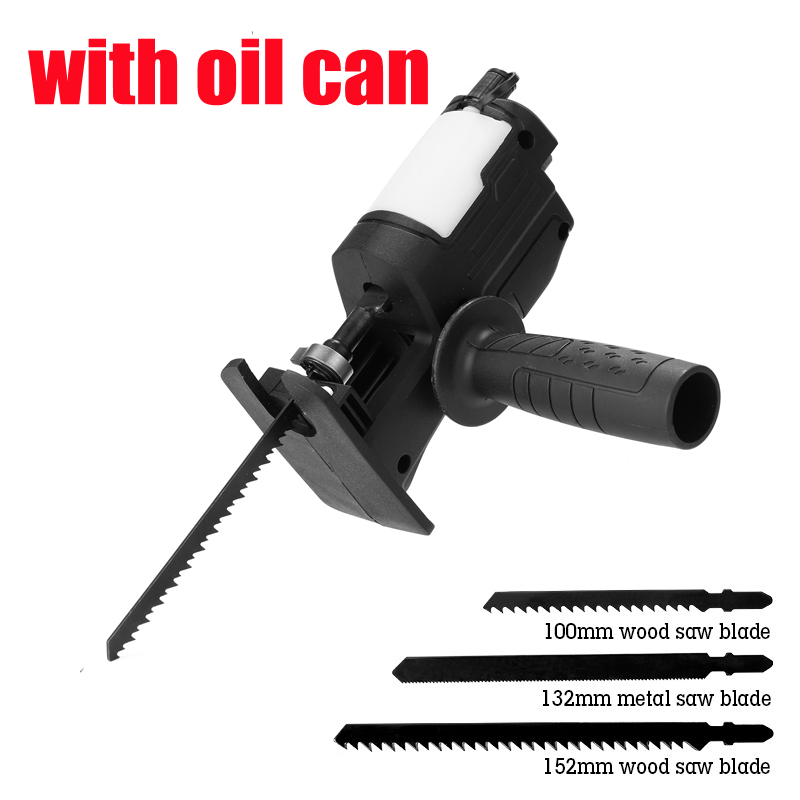 【COD + local seller】Portable Reciprocating Saw Adapter Electric Drill Modified Electric Chainaw Power Tool Wood Cutter Machine Attachment Adapter with 3 Saw Blades for Wood Metal Cutting - Image 2