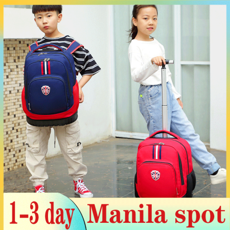 English Style Pull Rod Backpack for Primary and Junior High School