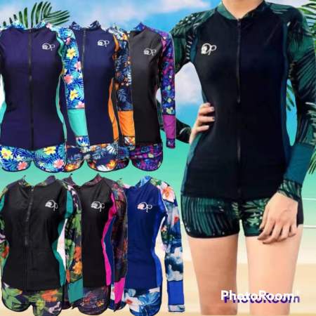 "SunGuard Women's Zipper Rashguard - Full Coverage #1212-F"