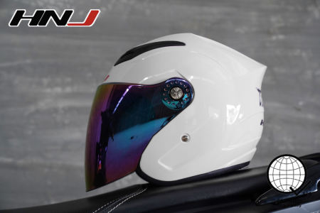 HNJ A4-003 Half Face Motorcycle Helmet with Tinted Visor