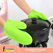 Heat Resistant Silicone Potholder heat resistant cooking gloves - Cooking Baking, and Oven Essentials Non-Slip Grip Tool