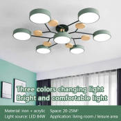 Tricolor Modern Chandelier Pendant Light for Bedroom & Dining Room