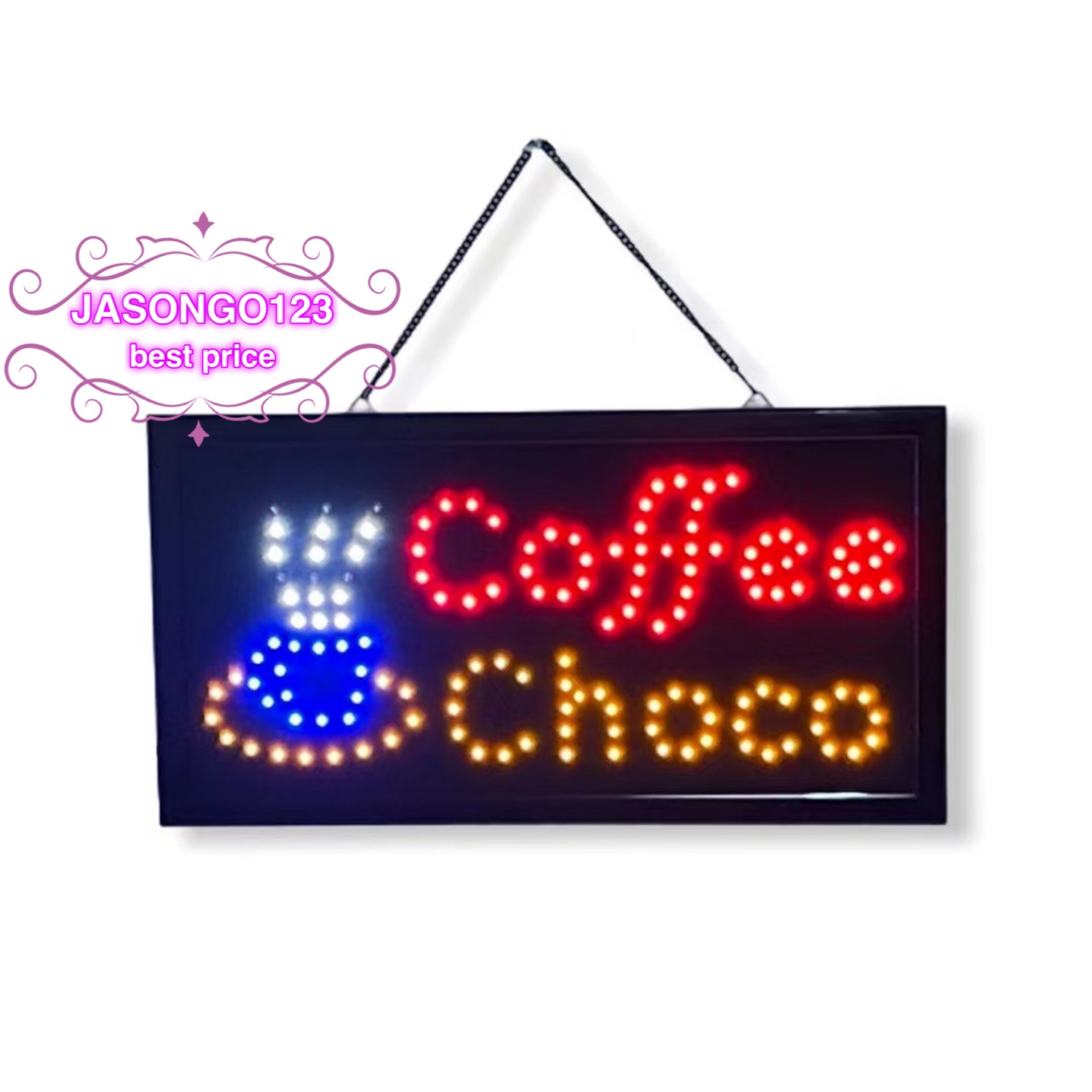 Energy saving light billboard Flashing Mode CUPS COFFEE CHOCO-LED SIGN  (Small-Large) | Lazada PH