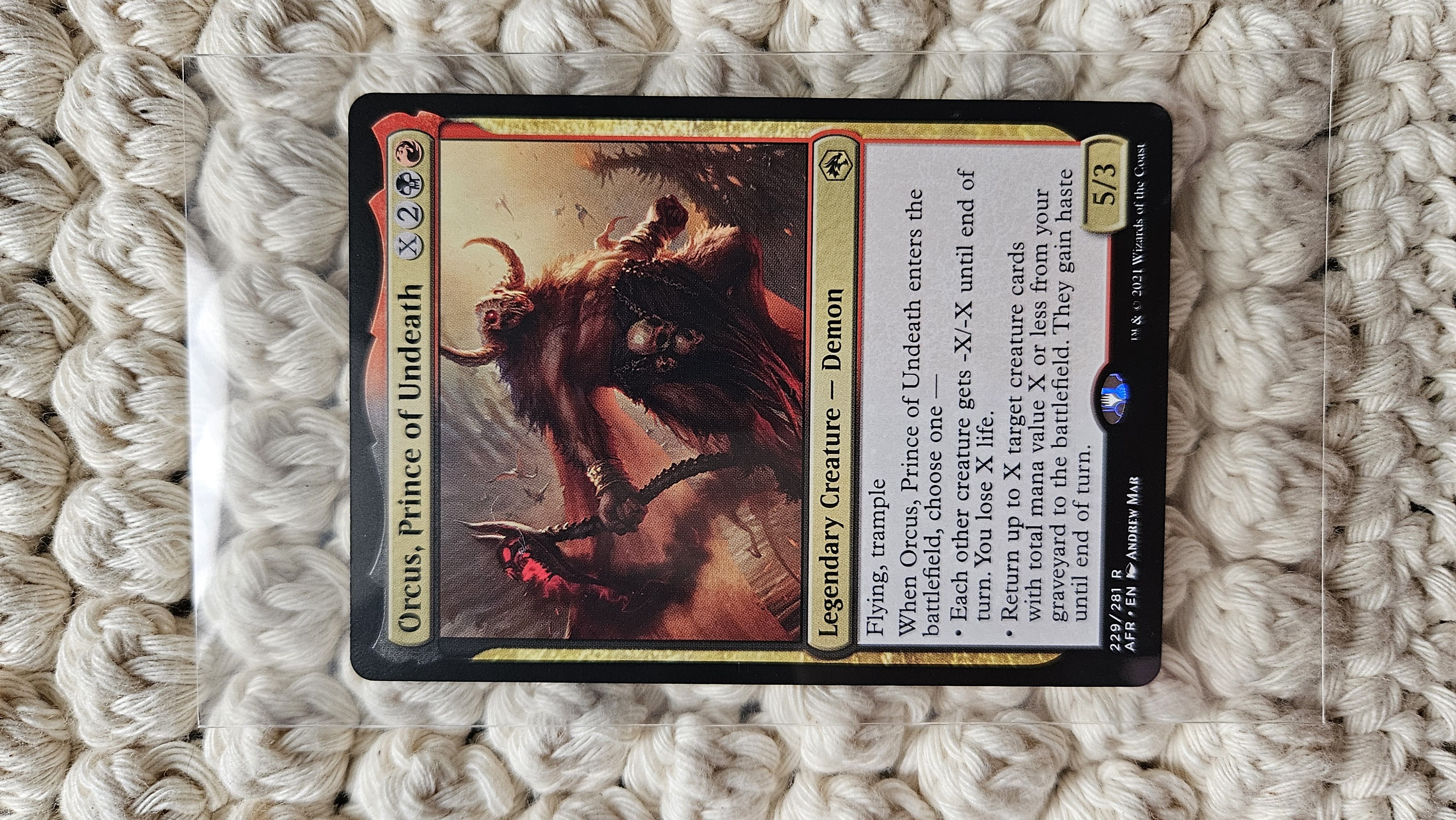 orcus mtg card Orcus, Prince of Undeath [229] [Adventures in the Forgotten Realms] [Foil] – Face to Face Games You lose X life Wand of Orcus (extended art)