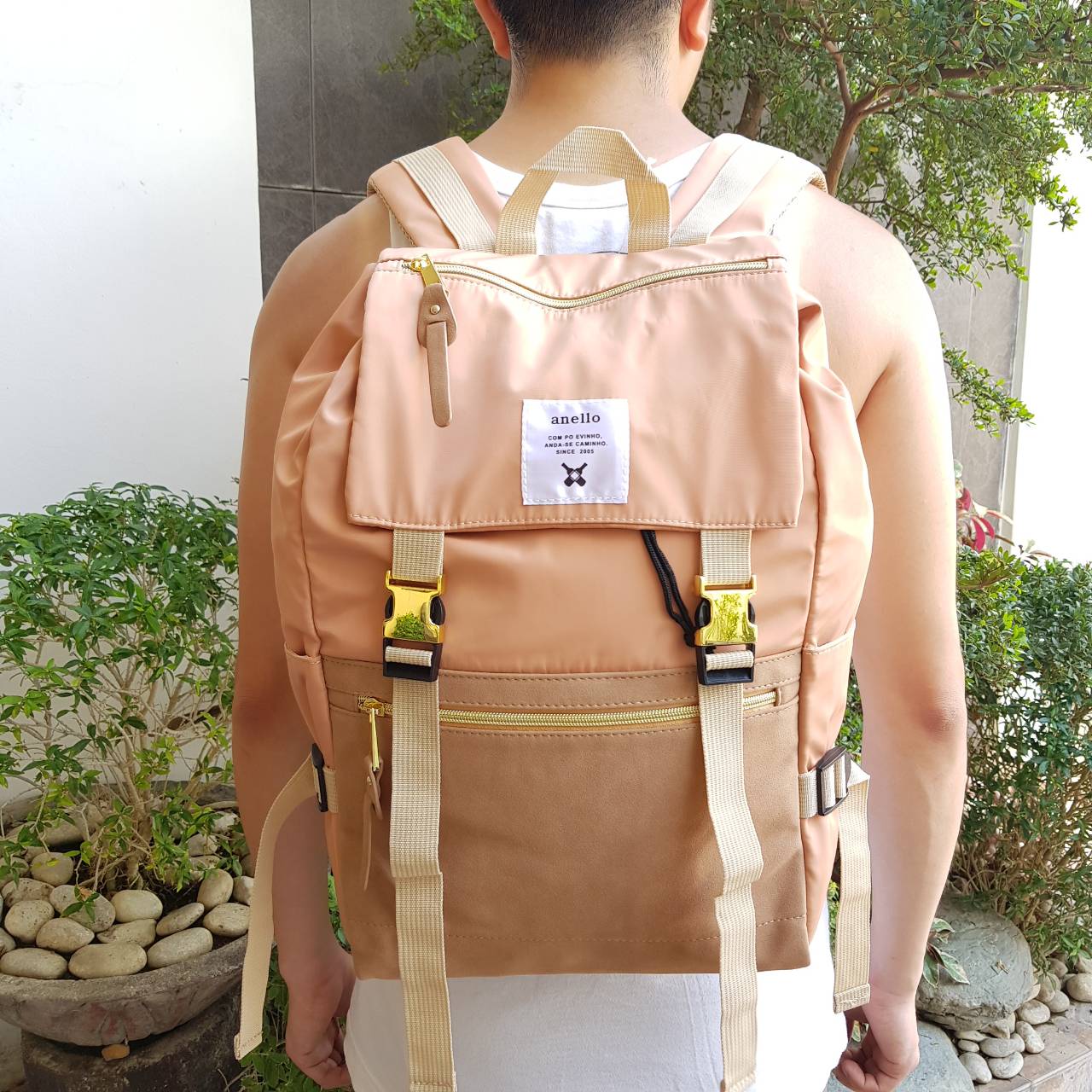 Anello gold buckle on sale backpack