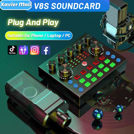 Xavier V8s Bluetooth Sound Card for Live Singing and Streaming