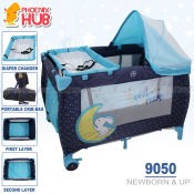 Phoenix Hub 9050 Baby Crib with Mosquito Net and Diaper Station