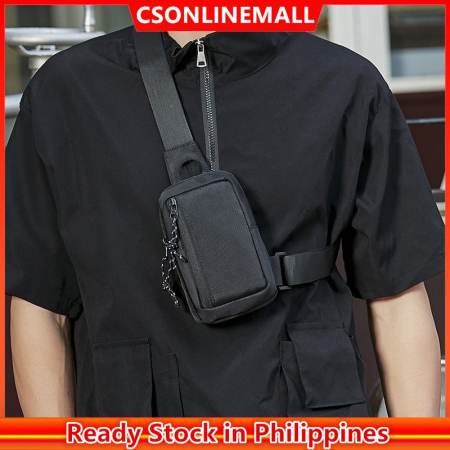 CSONLINEMALL Men's Oxford Chest Bag - Casual Crossbody Phone Bag