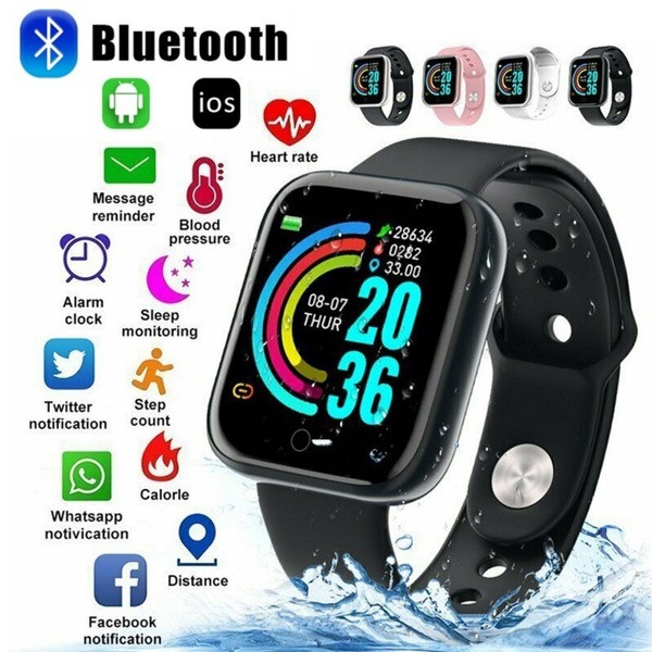 1.3 inch smart bluetooth watch accurate pedometer deeply life waterproof charger sale