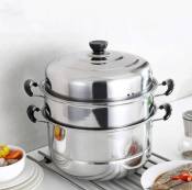 Stainless Steel 3-Layer Steamer Pot - High Quality Cookware