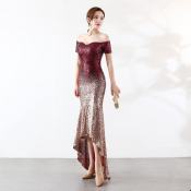 Sequin Fishtail Evening Dress for Women - 
