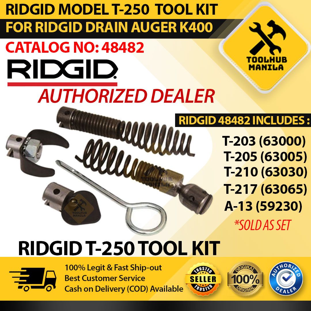 Ridgid 48482 Drain Cleaning Tool Set, For Use With K40/71722, K-39B-1,  K39/68057