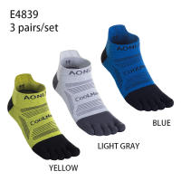 AONIJIE Unisex Tất Ngón Chân E4837/E4839 Cập Nhật Coolmax Cho Cuộc Đua Marathon Chạy Tranning 3 Cái/bộ