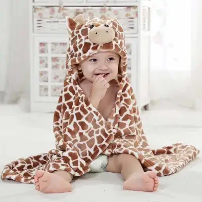 Baby Animal Head Blanket ,Newborn Swaddling,Super Soft And Comfortable Baby Bedding (1)
