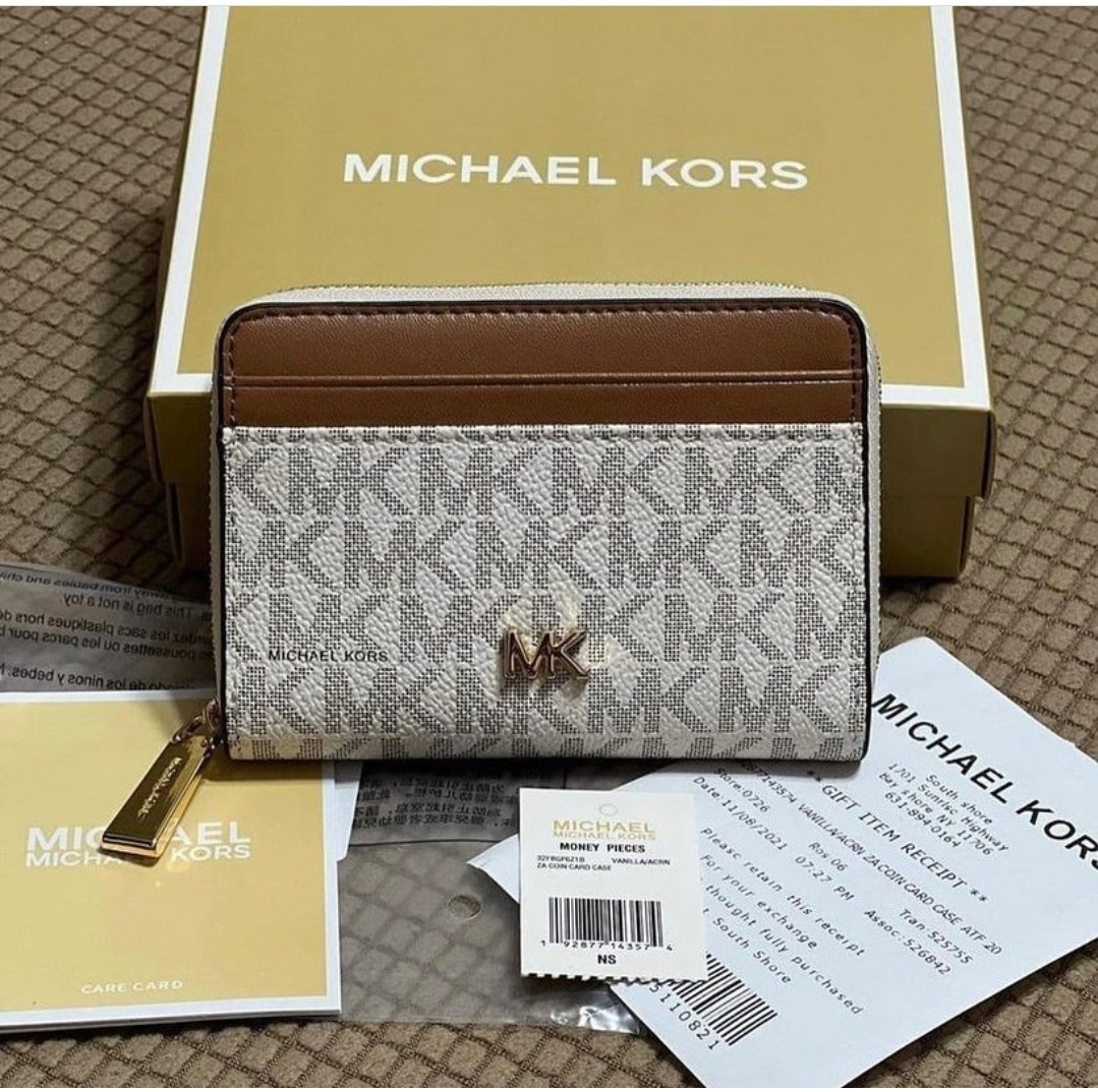 MICHAEL Michael Kors JET SET CHARM COIN CARD CASE  Wallet  luggagebrown   Zalandode
