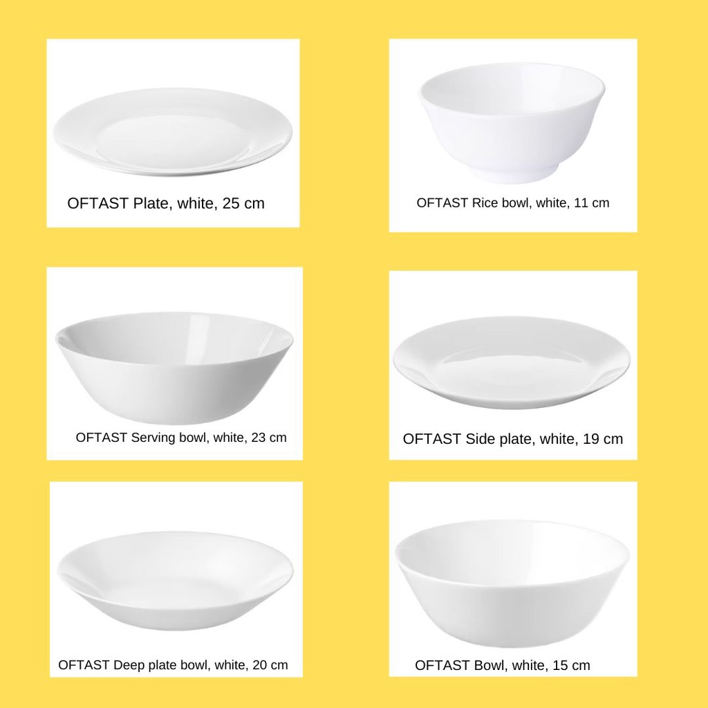 OFTAST Plate, white - IKEA