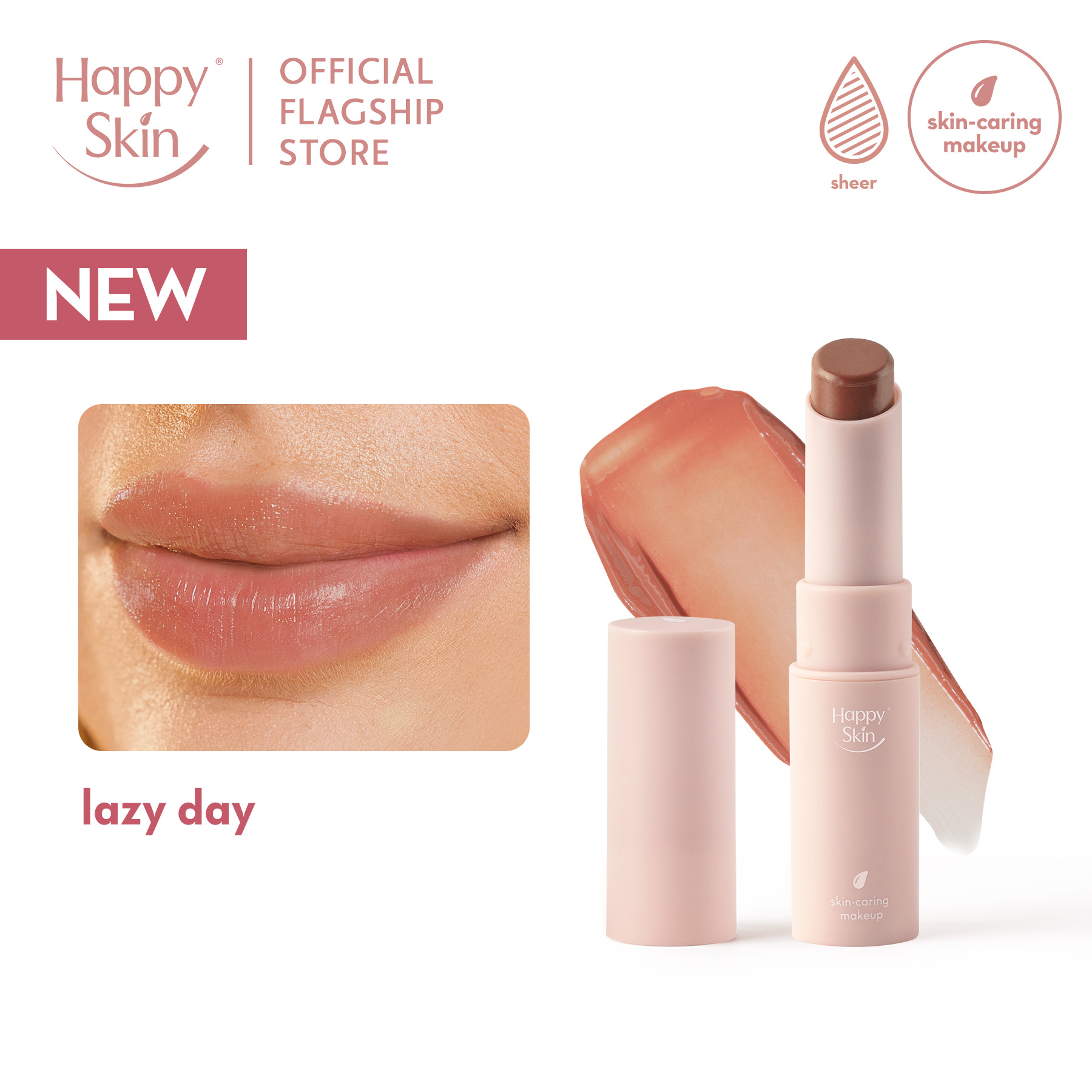 Discount on Happy Skin  shoes - SKU: Happy Skin Lip Slip in Lazy Day [Weightless Balmy Lip Tint]