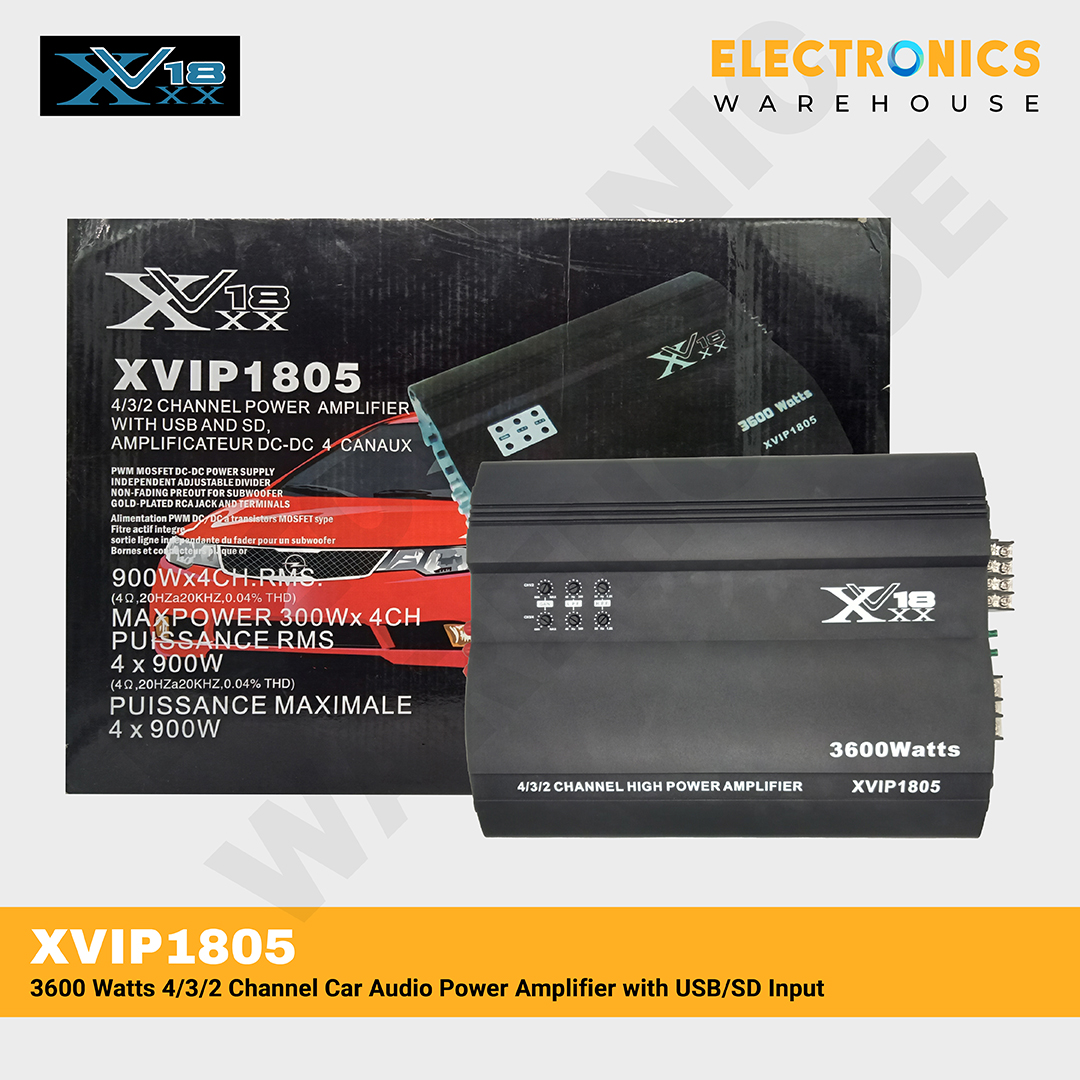 XxxV18 XVIP1805 3600 Watts 432 Channel Car Audio Power Amplifier with  USBSD Input | Lazada PH