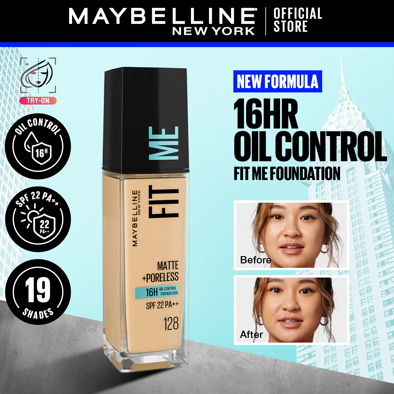 Discount on Maybelline  shoes - SKU: Maybelline Fit Me Foundation 16HR Long-Lasting, Oil Control, Natural Coverage, Matte, SPF XXX/PA+++