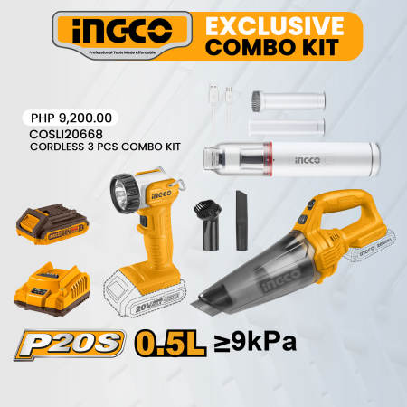 INGCO 20V Cordless Vacuum Cleaner with Battery and Charger