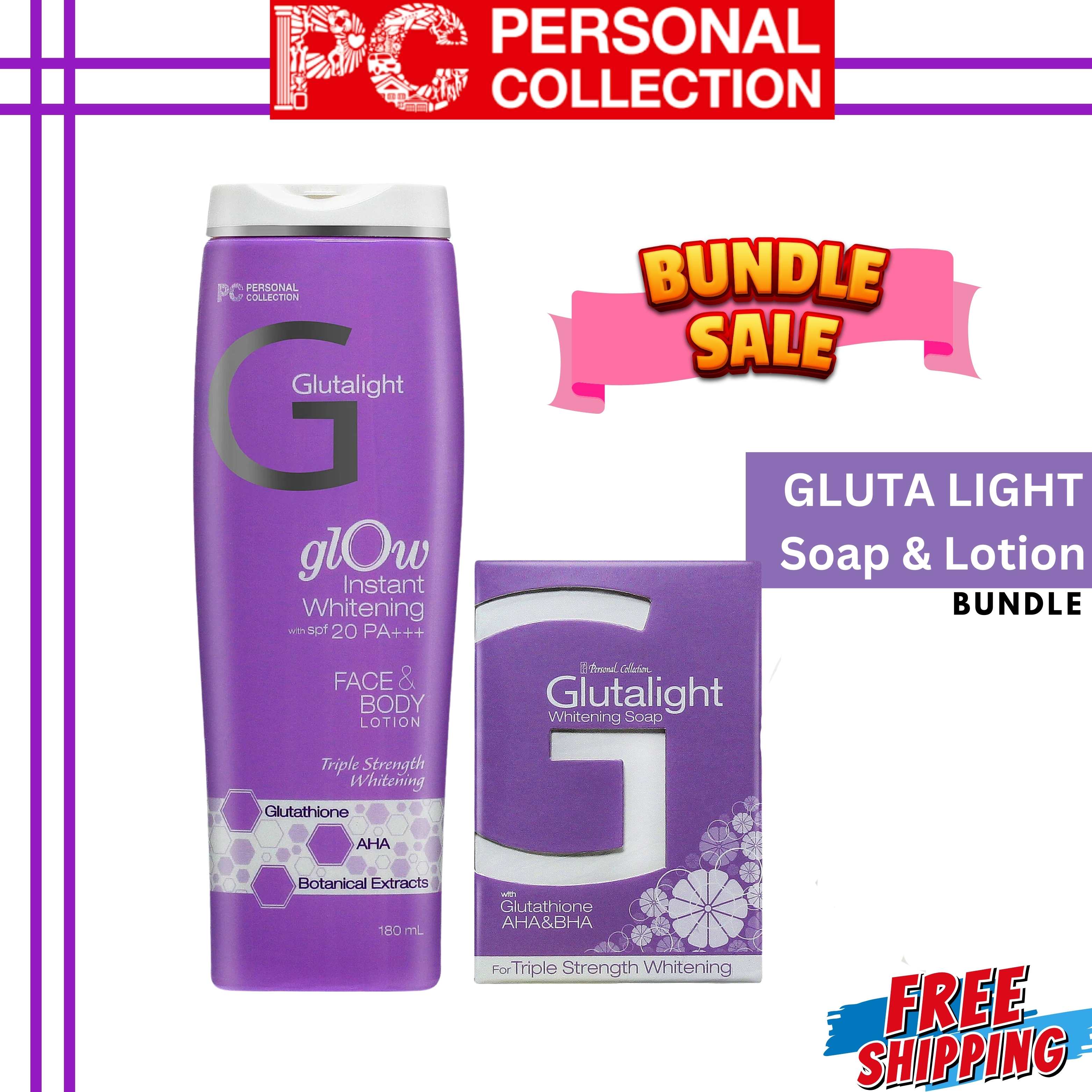 Personal Collection Glutalight Soap and Lotion Glow for Triple Strength  Whitening with SPF 20++ Spf 20+ Sun Protection Lotion Anti-Aging &  Moisturizing Glutathione Soap - Lazada | Lazada PH