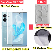 Vivo V27 5G Tempered Glass Screen Protector with Lens Cover