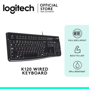 Logitech K120 Wired Keyboard with Spill Resistance