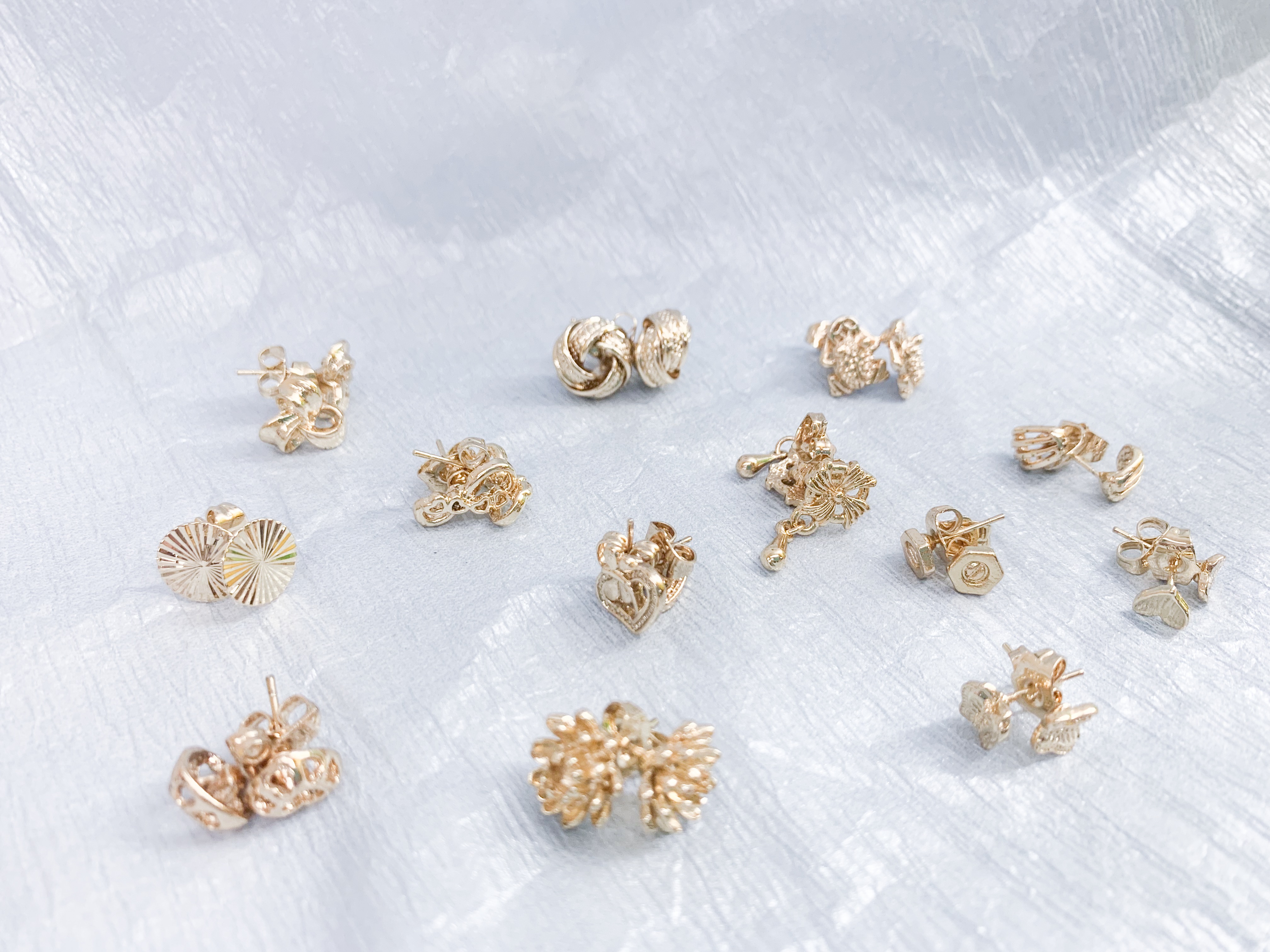 gold fashion earrings