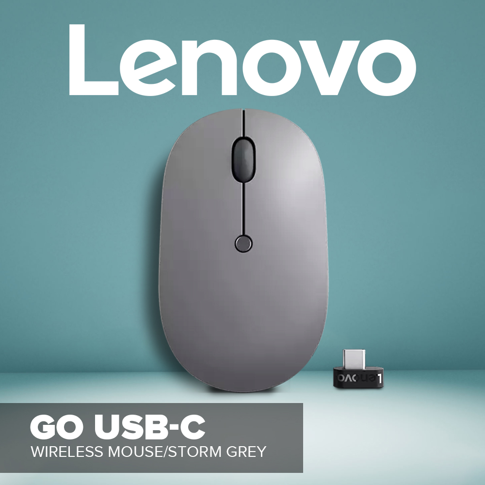 Lenovo Go USB-C Wireless Mouse (Storm Gray) GY51C21210 B&H Photo