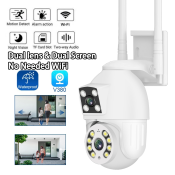 V380 Dual Lens Wireless Outdoor Security Camera with Night Vision