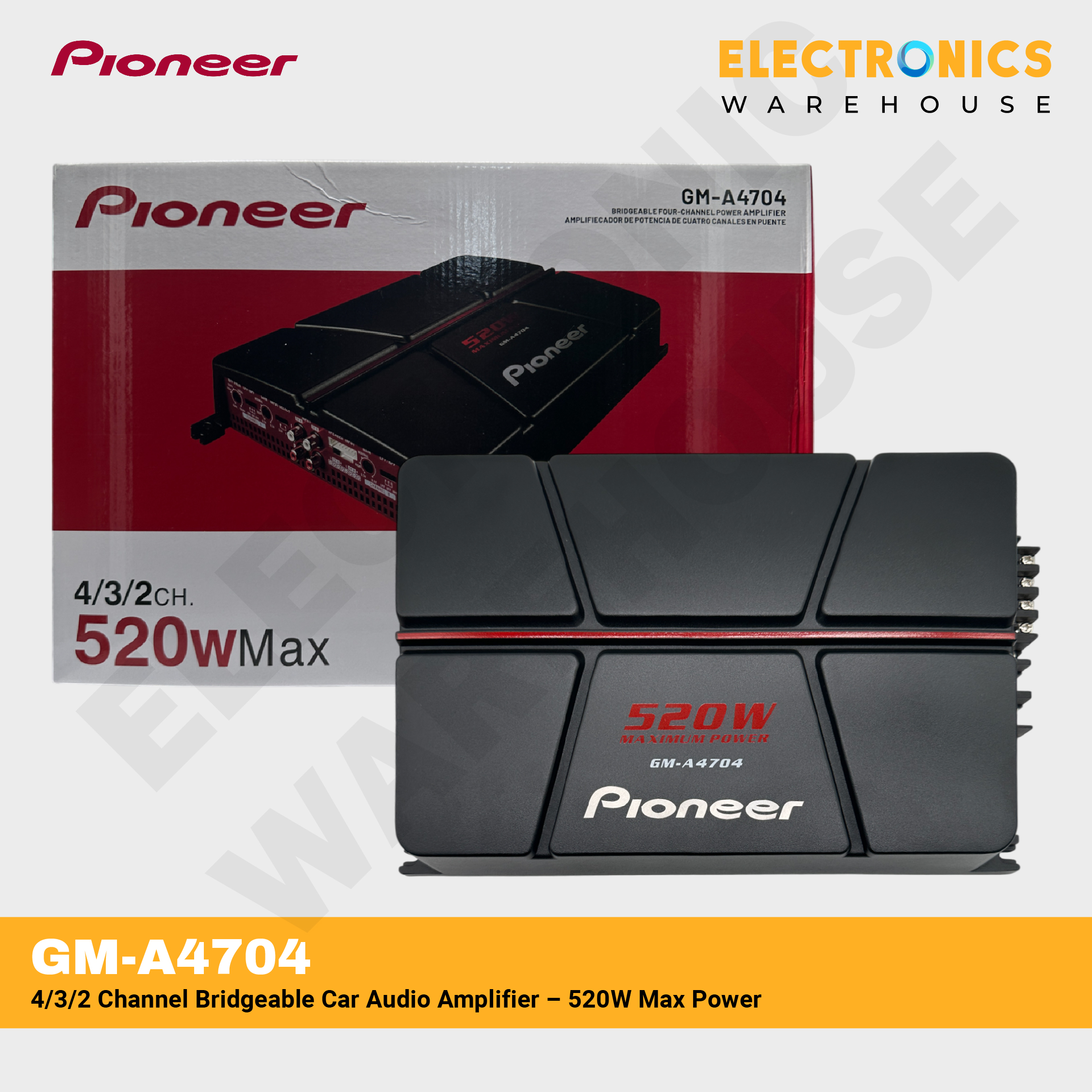 X12 MRV-F705BT3600 Watts4/3/2 Channel Power Amplifier With USB/SD