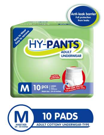 Hy-pants Adult Underwear Medium - 1 Pack of 10 Pads