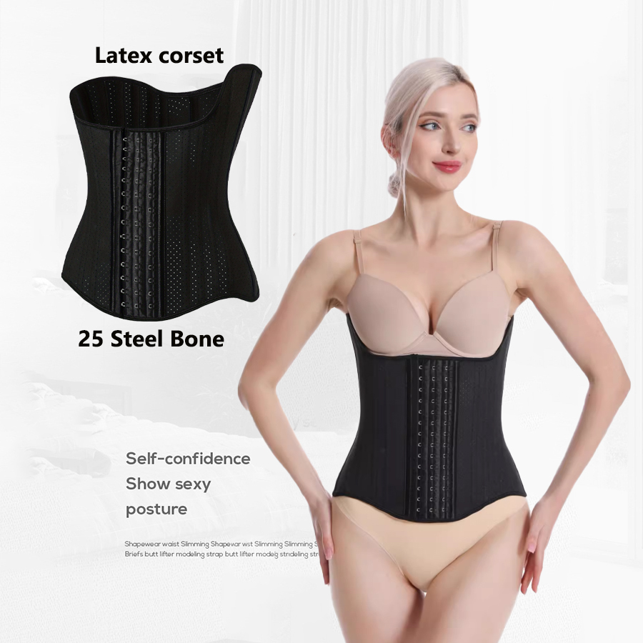 Latex Waist Training 25 Steel Boned Shapewear Corset