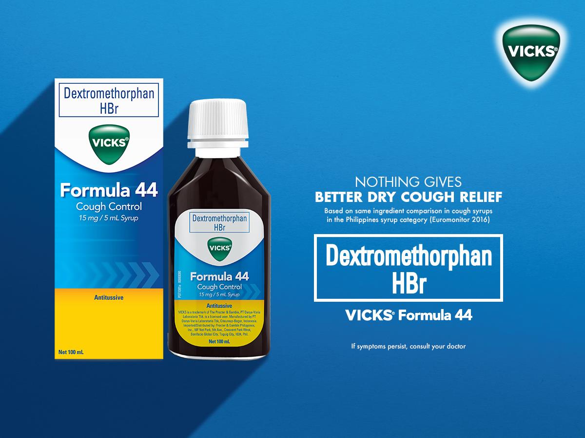 Vicks Formula 44 Cough Control Antitussive Syrup 100mL, 42% OFF