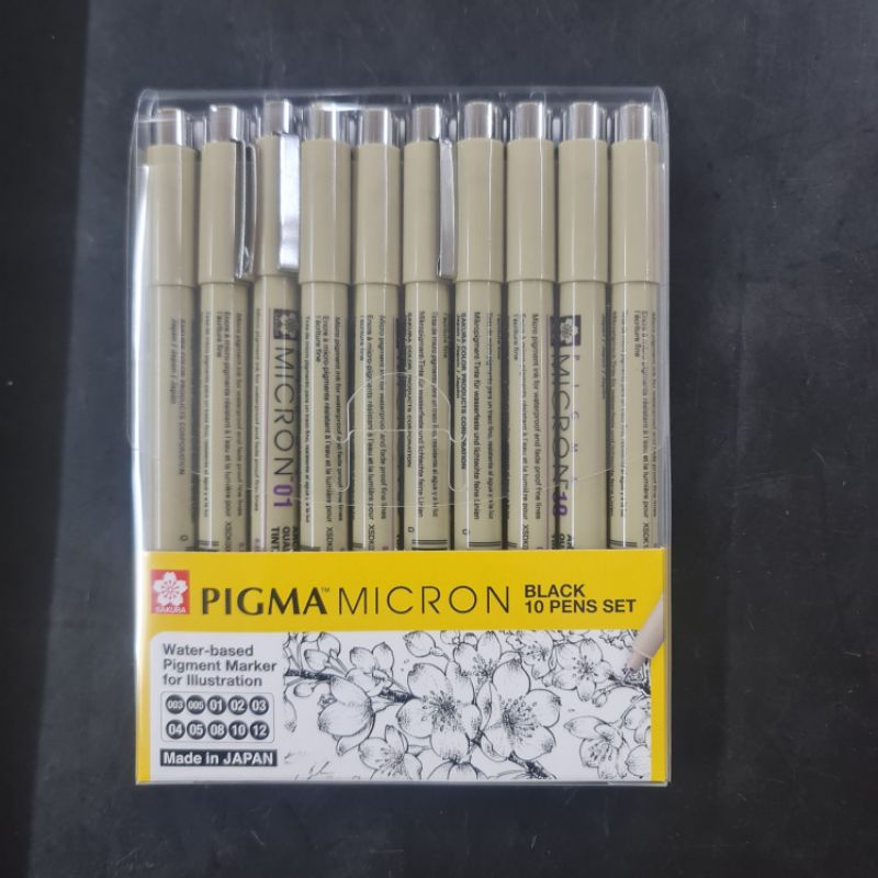 Micron Pigma 6 Pen Set Black