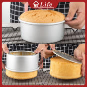 Non-Stick Round Cake Pans Set - 4/6/8 Inch