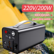 48000mAh Solar Generator: Portable Power Supply for Outdoor Adventures