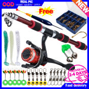 1.8m Telescopic Fishing Rod Set with Reel and Accessories