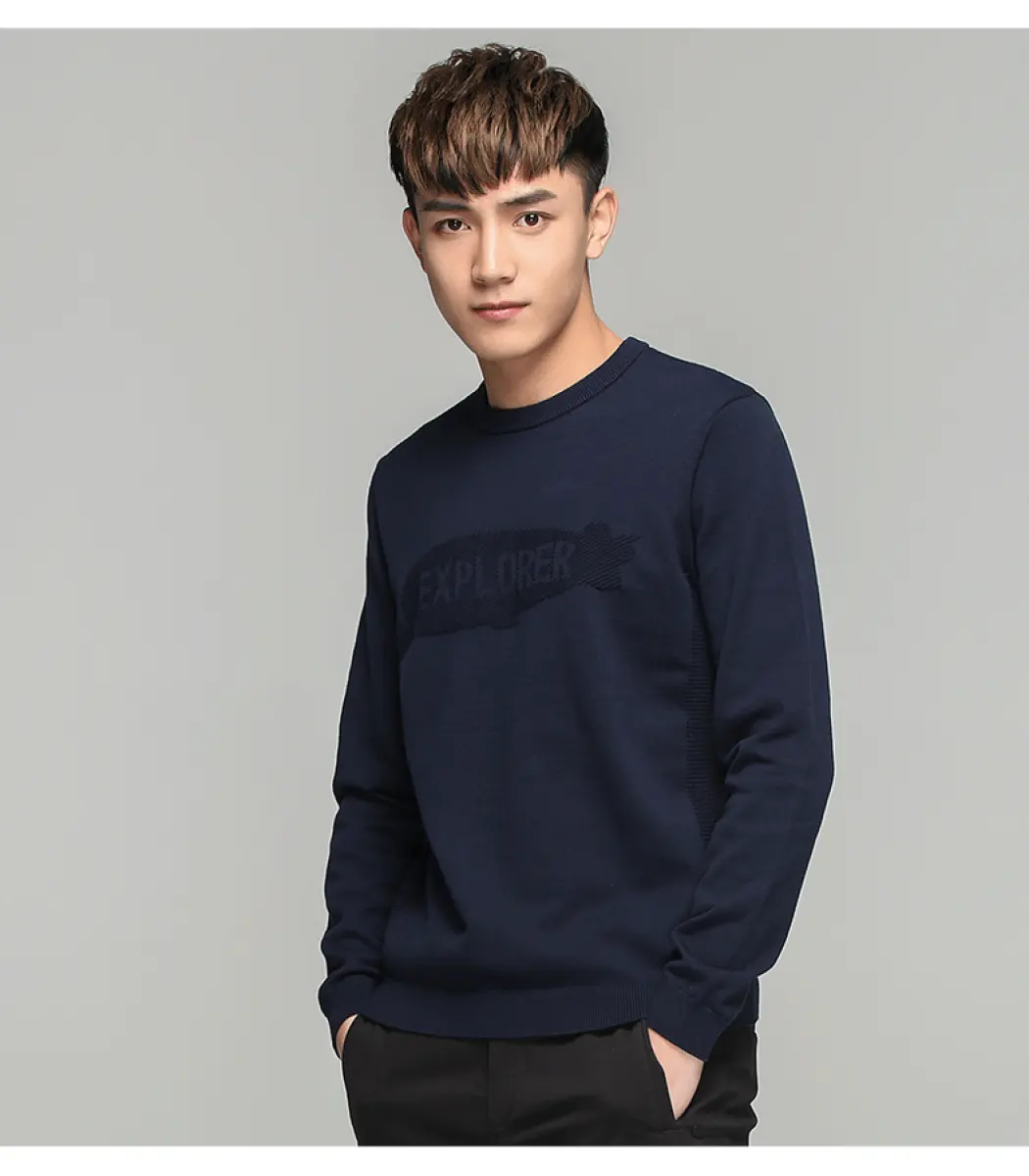 multicolor crew neck sweater