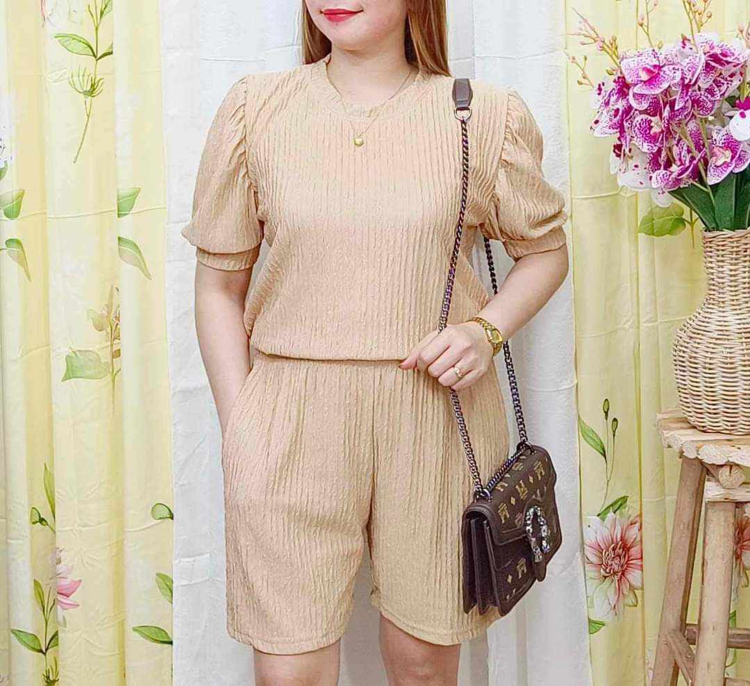 PLUS SIZE PLAIN TERNO SHORT PUFF BARK CREEP UP TO 4XL - Image 4