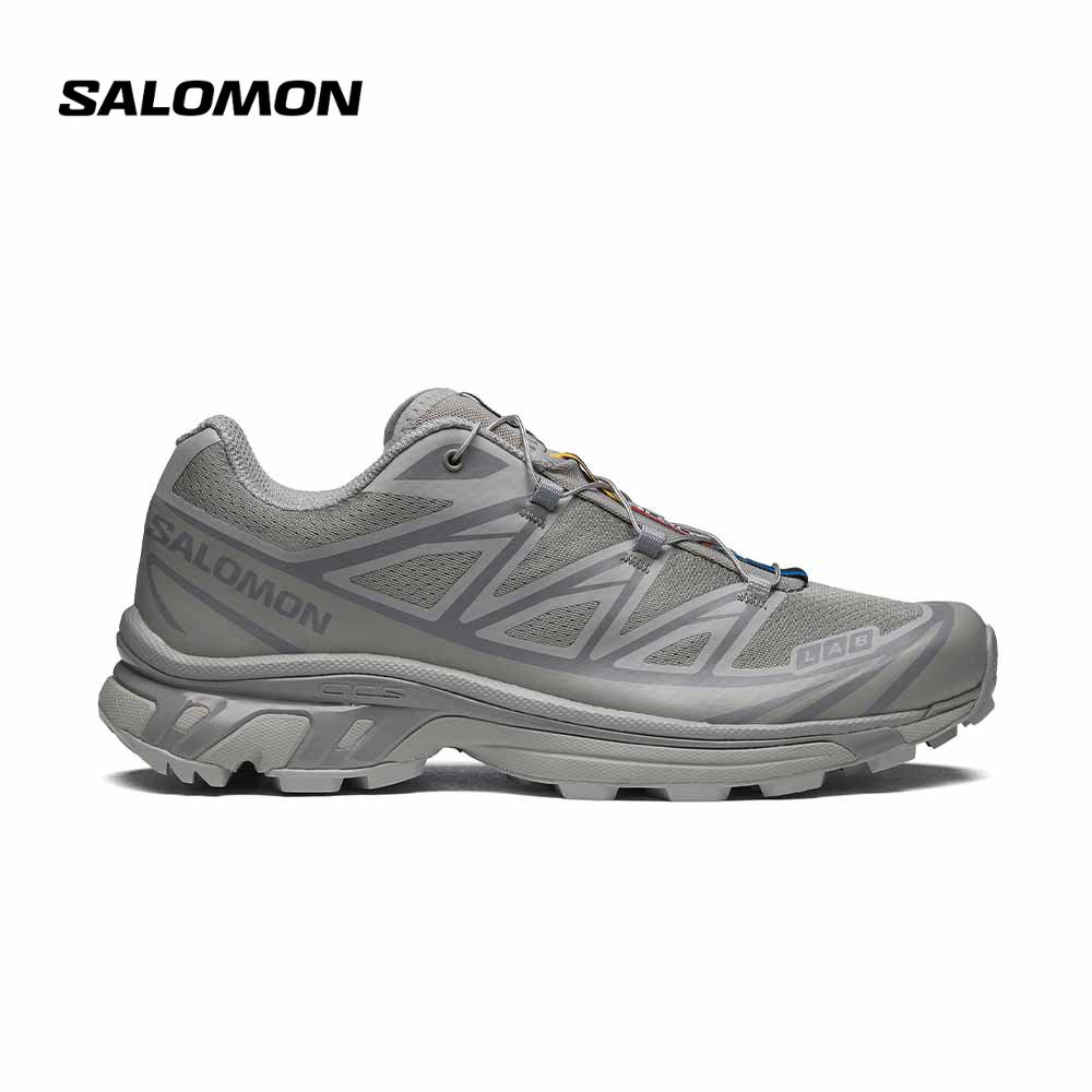 Discount on Salomon  shoes - SKU: SALOMON XT-6 Unisex Sportstyle Shoes in Ghost Gray / Ghost Gray / Gray Flannel