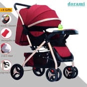 Foldable Carbon Steel Baby Stroller for 0-3 Year Olds