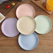 Familife Small Round Microwavable Saucer Plates, Set of 12